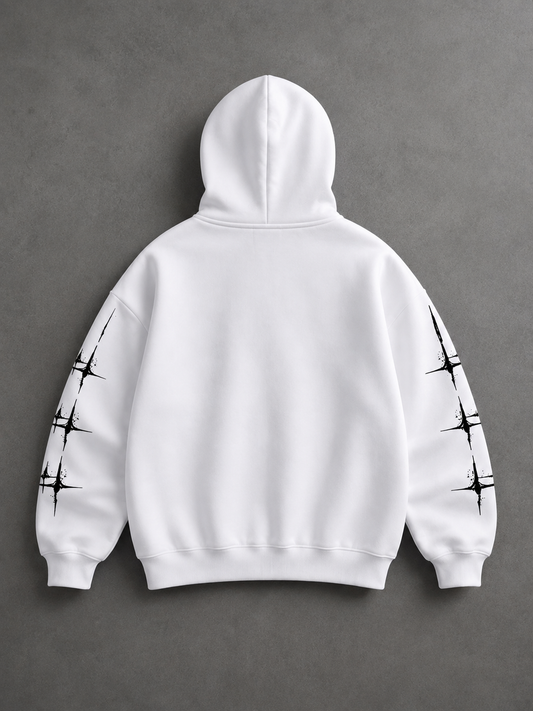 Canguro Oversize Blanco KYROS vista trasera