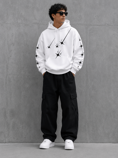 Modelo usando Canguro Oversize Blanco KYROS